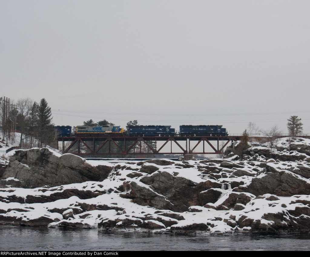 POWA 615 Crosses the Androscoggin River